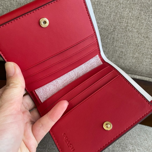 NWT！2PCS COACH Eliza Mini Carryall Bag（CW040）Gold/BoRed  and Eliza Wallet（CP254） - Picture 15 of 16